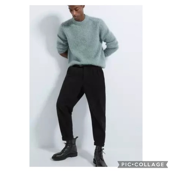 Joe’s Jeans Mitch Black Leather & Textile Combat High-Top Lace-Up Boots Size 9 - Picture 14 of 16